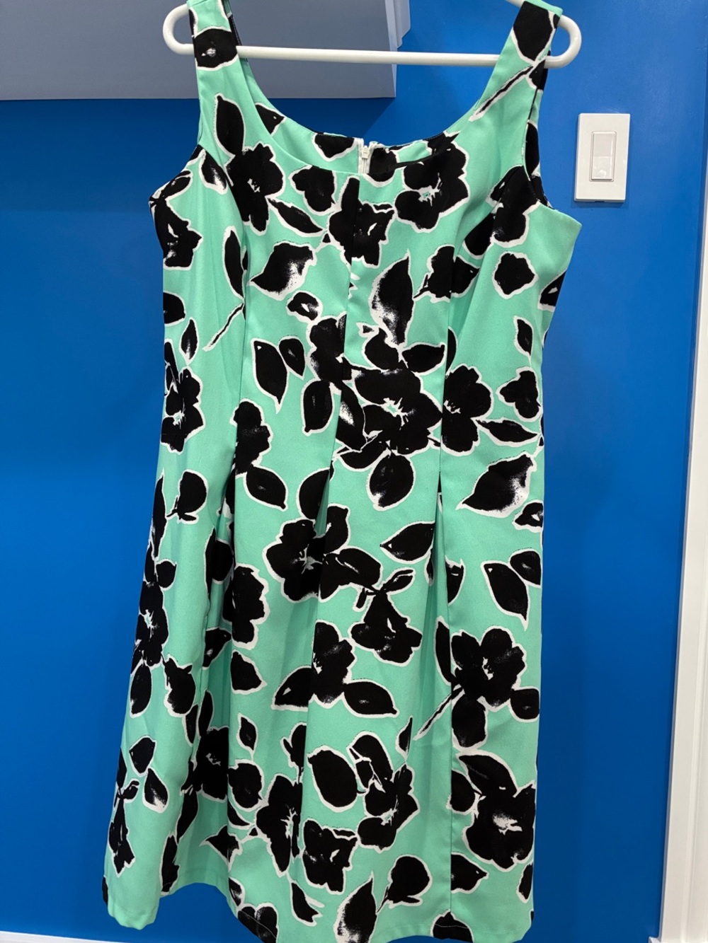 Mint Green Floral A-Line Dress